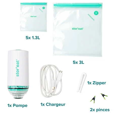 Kit Pompe Et Sacs Sous Vide STOR’EAT F93867 3 Kit Pompe Et Sacs Sous Vide STOR’EAT F93867