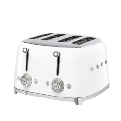 Smeg Toaster 4 Fentes 2000 W TSF03WHEU Blanc