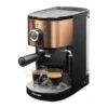 Bestron Machine à Café Expresso Avec Buse Vapeur 15 Bars 1250 1450 W Coloris Cuivre