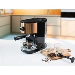 Bestron Machine à Café Expresso Avec Buse Vapeur 15 Bars 1250 1450 W Coloris Cuivre -Smeg Shop 700101 2 1 Machine a cafe expresso avec buse vapeur 15 bars 1250 1450 W coloris cuivre Bestron