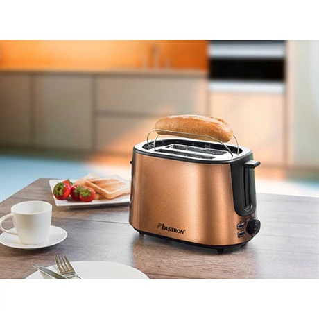 Bestron Grille-pain 2 Tranches 1000 W Coloris Cuivre 4 Bestron Grille-pain 2 Tranches 1000 W Coloris Cuivre – Image 2