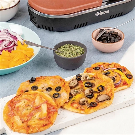 Tristar Four à Pizza électrique 2 Personnes Pizza Festa Connect 530 W Marron 7 Tristar Four à Pizza électrique 2 Personnes Pizza Festa Connect 530 W Marron – Image 5