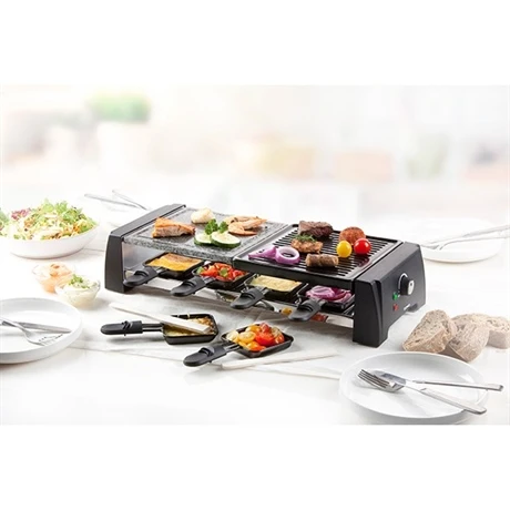 Domo Appareil à Raclette-grill Avec Pierre 8 Personnes 1200 W DO9190G 3 Domo Appareil à Raclette-grill Avec Pierre 8 Personnes 1200 W DO9190G