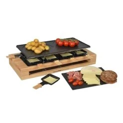 Appareil à Raclette Bamboo 8 Poêlons Et 2 Double Poêlons 1500 W KCWOOD.8.MAXI 10 Appareil à Raclette Bamboo 8 Poêlons Et 2 Double Poêlons 1500 W KCWOOD.8.MAXI -Smeg Shop 760305 3 4 Appareil a raclette Bamboo 8 poelons et 2 double poelons 1500 W KCWOOD 8 MAXI Kitchen Chef Professional