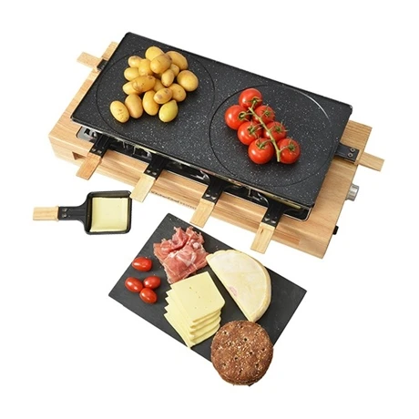 Appareil à Raclette Bamboo 8 Poêlons Et 2 Double Poêlons 1500 W KCWOOD.8.MAXI 7 Appareil à Raclette Bamboo 8 Poêlons Et 2 Double Poêlons 1500 W KCWOOD.8.MAXI – Image 5