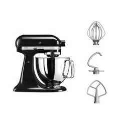 KitchenAid Robot Pâtissier Multifonction Artisan Noir Onyx 300 W 5KSM125EOB 9 KitchenAid Robot Pâtissier Multifonction Artisan Noir Onyx 300 W 5KSM125EOB -Smeg Shop 76191 3 8 Robot patissier Multifonction Artisan Noir Onyx 300 W 5KSM125EOB Kitchenaid