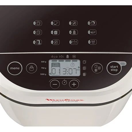 Moulinex Machine à Pain Blanche 720 W 12 Programmes Coloris Blanc OW210130 5 Moulinex Machine à Pain Blanche 720 W 12 Programmes Coloris Blanc OW210130 – Image 3