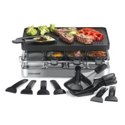 Appareil Raclette-gril Et Crêpes électrique 8 Poêlons 1200 W 8 Appareil Raclette-gril Et Crêpes électrique 8 Poêlons 1200 W -Smeg Shop 780254 2 1 Appareil raclette gril et crepes electrique 8 poelons 1200 W Naturamix