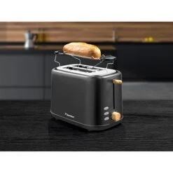 Bestron Toaster Grille-pain 2 Tranches Noir Et Bois -Smeg Shop 780271 2 1 Toaster grille pain 2 tranches noir et bois Bestron