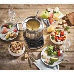 Fondue électrique Digitale Inox 1,2 L 8 Personnes 1200 W -Smeg Shop 780297 2 1 Fondue electrique digitale inox 1 2 L 8 personnes 1200 W Simeo