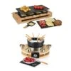 Set Appareils à Raclette Et à Fondue En Bois 2 Set Appareils à Raclette Et à Fondue En Bois -Smeg Shop 789021 0 1 Set appareils a raclette et a fondue en bois Kitchen Chef Professional